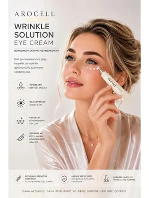 AROCELL Wrinkle Solution Eye Cream 15 ML(Masaj Başlıklı Kırışıklık Karşıtı )