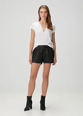 Zadig&Voltaire Pax Siyah Deri Şort