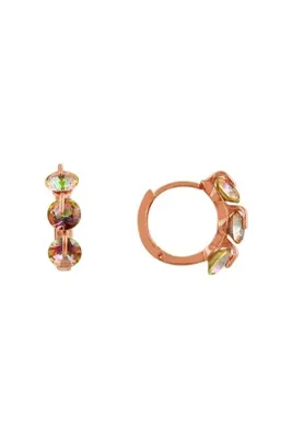 Söğütlü Silver Mistik Topaz Taşlı Halka Küpe Sgtl7468