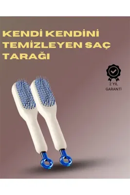 EMVERA Kendini Temizleyen Masajlı Saç Tarağı – Anti-statik, Ergonomik Tasarım