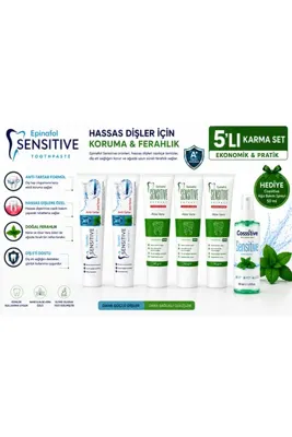 Epinafol Sensitive 5'li Diş Macunu Set 2antitartar 3aloe-vera