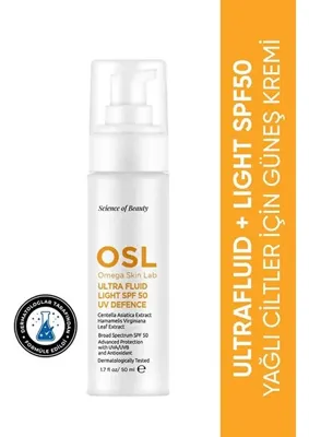 Osl Omega Skin Lab Yağlı Ve Karma Ciltler İçin SPF 50 Ultrafluid Güneş Kremi 50 ml Mat Bitiriş
