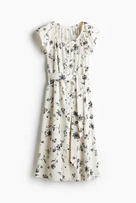 H&M Kabarık Kollu Poplin Elbise