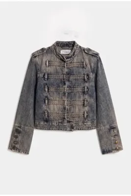 it's basic Kadın T.Kot 4w6-32 Kemer Boy Napolyon Stil Özel Tasarım Denim Ceket