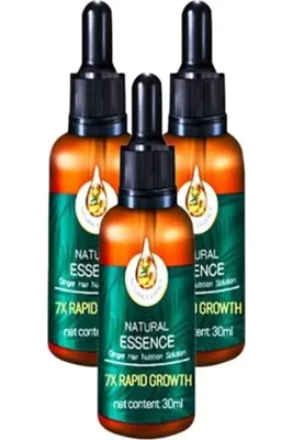 Genel Markalar Süper Parlak Uzun Sağlam Saçlar ve Sakallar Serumu 3ADETX30 ml Ölçeğinde Natural