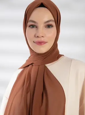 Pure Scarfs Şifon Şal - Fındık - Pure Scarfs