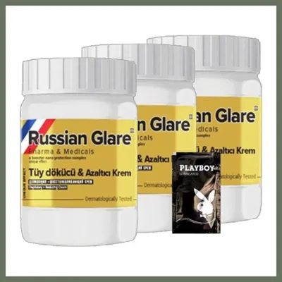 Bezos Rusian Glare Tüy Kremi Nano 3 Adet X 50 Ml Rus Merhemi + Yanında Jel Nxrlvng