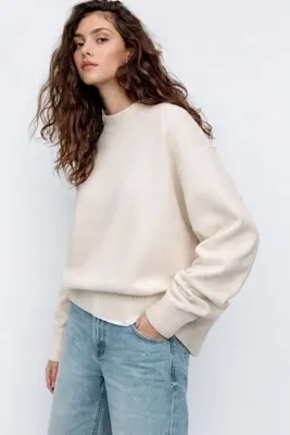 HAKKE Kadın Yumuşak Dokulu Oversize Triko KAZAK