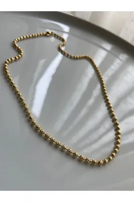 Anetta Jewelry Kadın 14k gold renginde dorikalı xuping çelik kolye (45 cm)