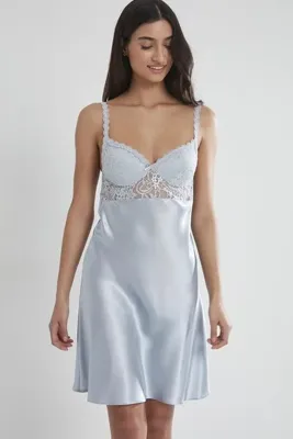Pierre Cardin Saten Dantelli Kadın Gecelik - 665 Mist
