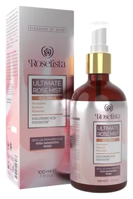 Roselista Gül Suyu Yüz Misti 100 ml Rosa Damascena Hyaluronik Asitli Nemlendirici Tonik