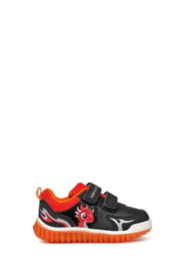 Derimod Geox Erkek Bebek Siyah Inek Bantlı Deri Sneaker