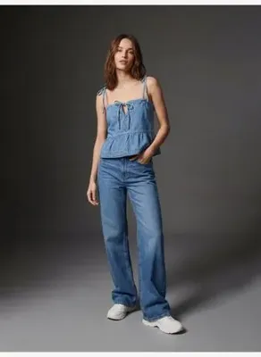 Ltb Anesha Mid Indigo Bluz