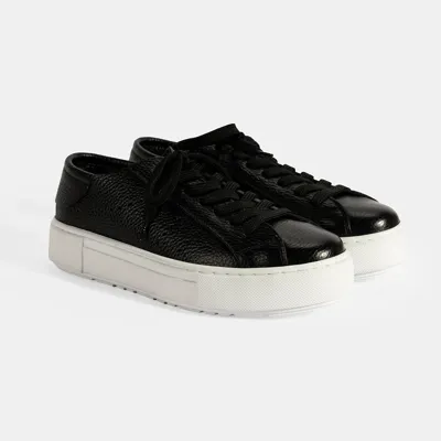 Desa Kadın Siyah Bağcıklı Deri Sneaker
