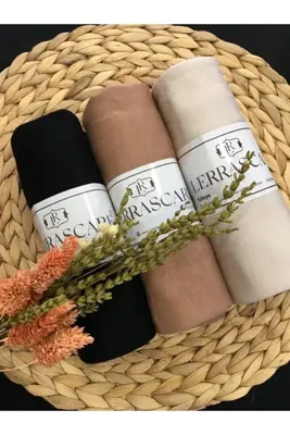 LA SEFA Penye Şal 3'lü Set (siyah-cappuccino-bej)