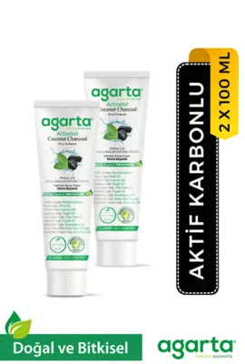 Agarta Doğal 2 Adet Aktif Karbonlu Diş Macunu 100 ml