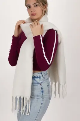 L&M LEGAS MODA Kadın Düz Model %100 Pamuk Dokuma Şal Atkı