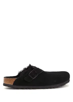 Birkenstock Boston VL Shearling Siyah Kadın Nubuk Terlik