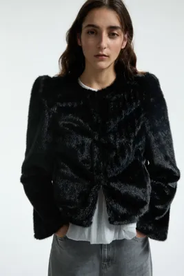 H&M Kabarık Tüylü Ceket