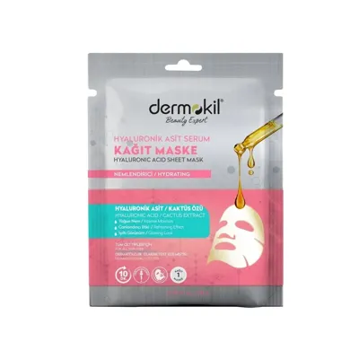 Dermokil Kağıt Yüz Maskesi Hyaluronik Asit Serum