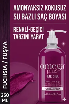 Omega Plus Bad Girl Fuşya Geçici-renkli Amonyaksız Saç Boyası 250 ml