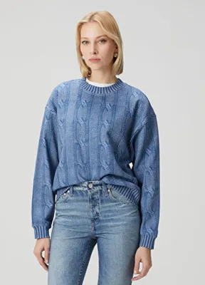 Rag&Bone Mavi Saç Örgü Kazak