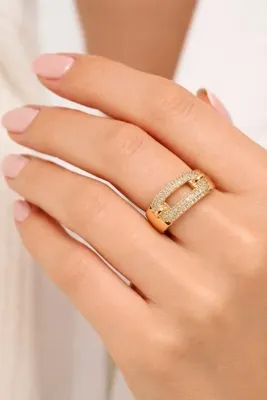 XUPING JEWELRY STİL İNCİSİ/XUPING JEWELRY ARMA ZİRKON TAŞLI YÜZÜK (LÜTFEN SİPARİŞ VERMEDEN ÖNCE BEDEN TABLOSUNU MUTLAKA İNCELEYEREK SİPARİŞ VERİNİZ.)