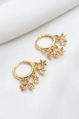 LA PERRY ACCESSORIES Yıldızlı Gold Shakıra Küpe