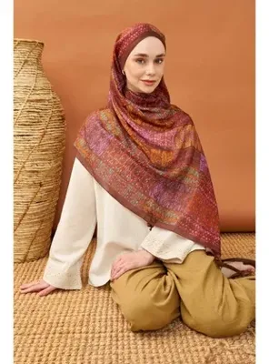 Silk Home Riva Şal Tencel Terra Kahverengi