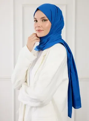 Pure Scarfs Pure Pamuk Şal - İndigo - Pure Scarfs