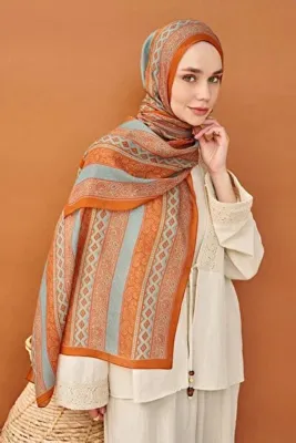 Silk Home Turuncu Riva Ethnic Way Tencel Şal