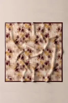 Ma'Polien Twill Eşarp Bordo-Bej