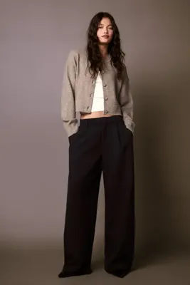 Bershka Düğmeli bisiklet yaka triko hırka