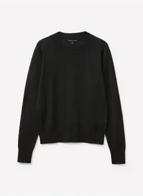 Sisley Kadın Siyah %100 Yün Slim Fit Uzun Kollu Bisiklet Yaka Kazak