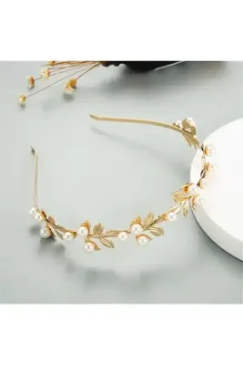 So Much Accesories So-Much Yaprak İnci Detaylı Helen Tacı Saç Bandı