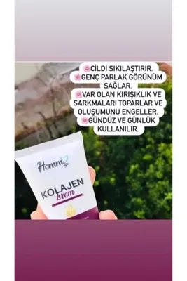 hommbitkisel Homm Life Kolajen Krem Tüm Cilt Tipleri İçin 50 ml