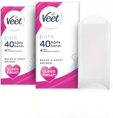 Pure Hassas Ciltler İçin Ağda Bandı, Bacak Ve Vücut Bölgesi, 80'Li, Ağda Bandı