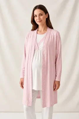 MERCİ MARYA Sabahlıklı Hamile Pijama Takımı