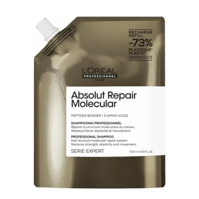 L'Oréal Professionnel Loreal Professionnel Absolut Repair Molecular Yıpranmış Saçlar İçin Şampuan 500 ml Refill