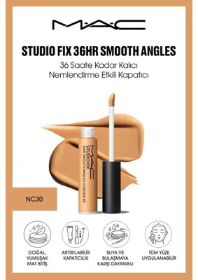MAC M.A.C Studio Fix 36HR Smooth Angles 36 Saate Kadar Kalıcı Nemlendirme Etkili Kapatıcı - NC30
