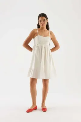 Roman Askılı İşlemeli Mini Elbise Standart Renk Y2262113_089