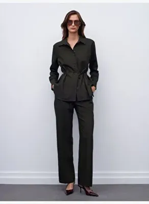 Dilvin 72164 Beli Lastikli Süet Pantolon