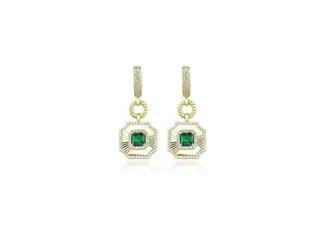 Ema Jewellery Altın Kalemli Safir Taşlı Küpe