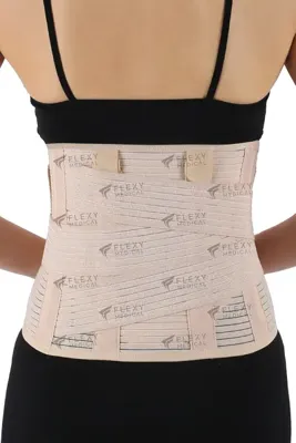 Flexy Medical Bel Korsesi 26cm Çelik Balenli Kadın Erkek Bel Kemerli Korse Lomber Disk, Herni, Fıtık