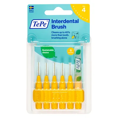 TePe Blister Arayüz Fırçası 0.7 mm Sarı 6'lı Paket
