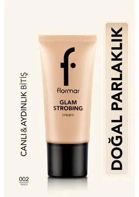 Flormar Glam Strobing Işıltılı Görünüm Veren Kremsi Dokulu Makyaj Bazı (002 Peach) 8690604645916