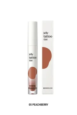 Korendy BERRISOM - Jelly Tattoo Tint #05 Peachberry - ve Hyaluronik Asit İçeren Parlak Bitişli Dudak Tinti 3.8g