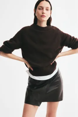 H&M Coated wrap skirt