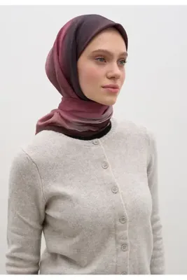 Fresh Scarfs Ombre Desen Pamuklu Viskon Eşarp Bordo