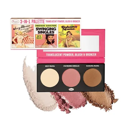 theBalm Powder Trio Yüz Paleti Sexy Mama, Bahama Mama, Swinging Singles Anita Mauve